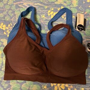 Two Truekind Brown and blue Shaper Bra